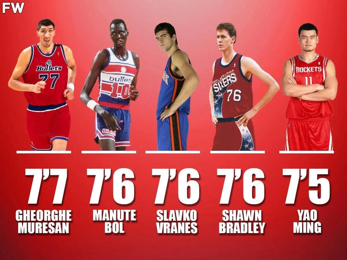 nba有哪些比姚明高的(美媒列出了NBA历史上最高的14名球员，姚明入选)