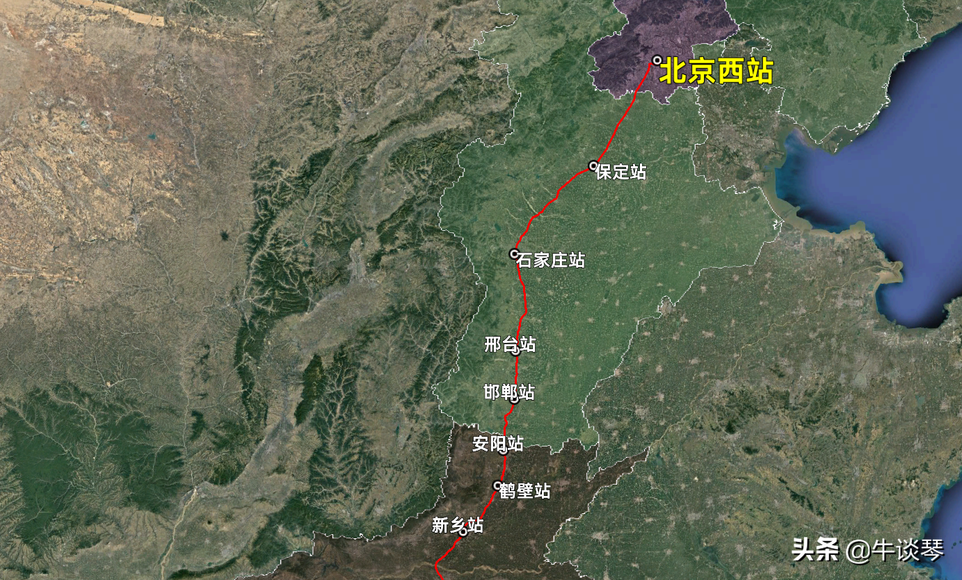 T167次列车运行线路图：北京西开往江西南昌，全程1580公里