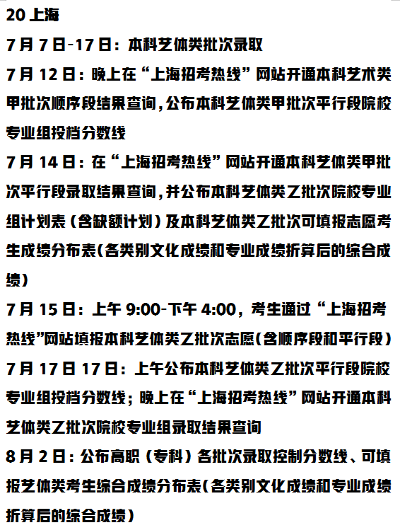 请收藏好！艺术类2021年录取批次及时间已更新至全国31个省市