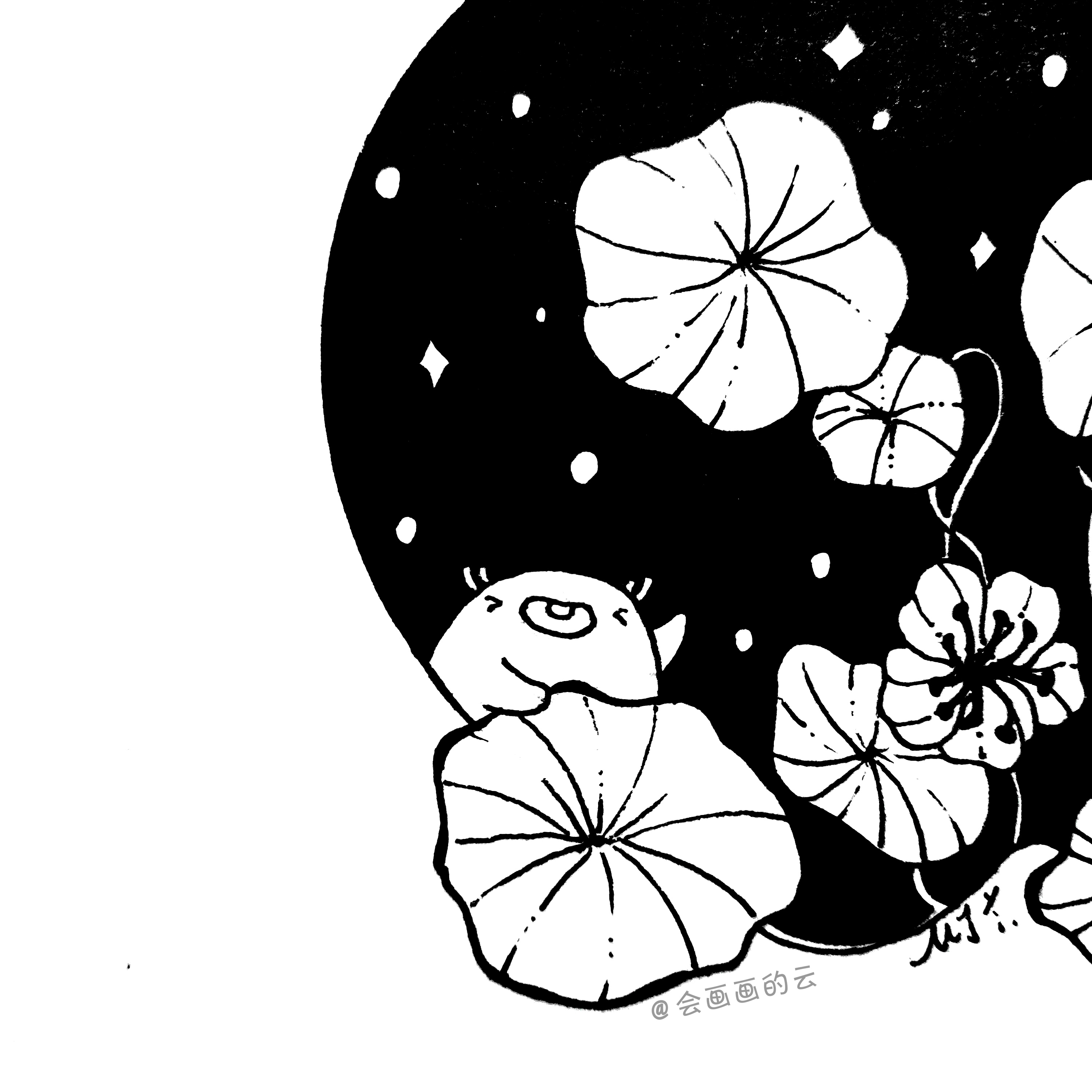 线描小叶子详细步骤图讲解，适合新手画的简笔画，7步就可以