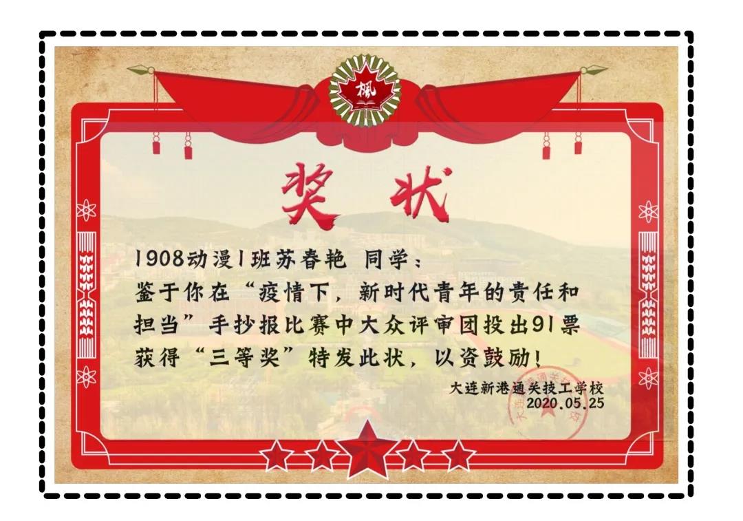 疫情下，新时代青年的责任和担当——中职部手抄报比赛总结