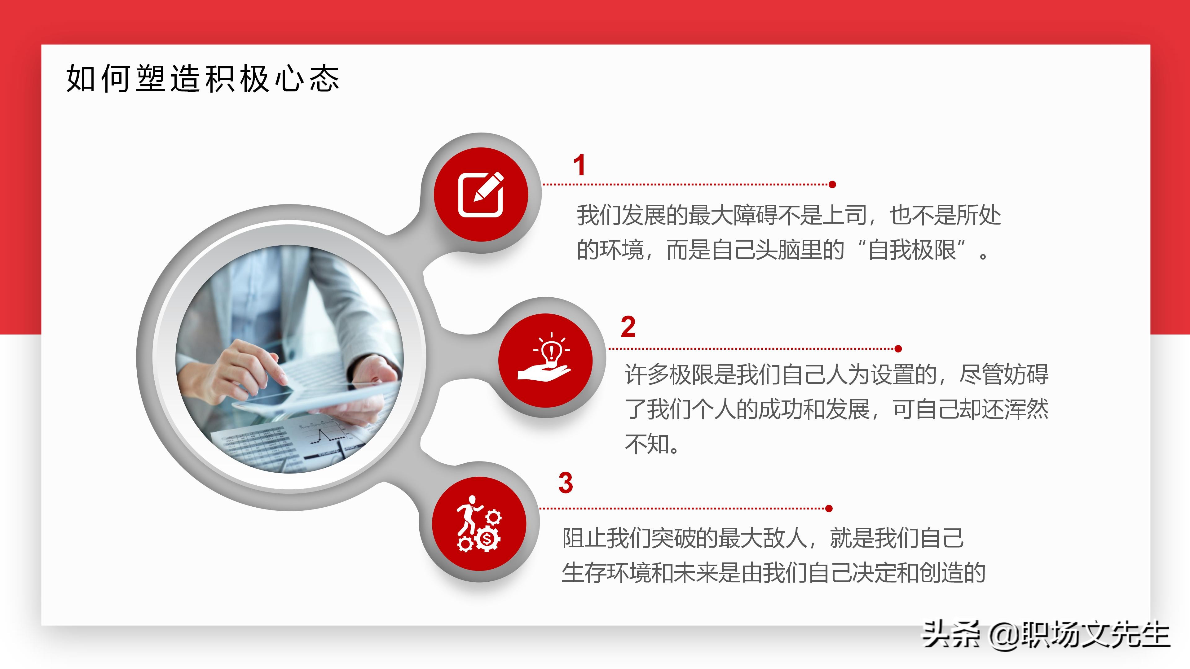 如何塑造积极心态？30页心态沟通培训课件，心态影响人的能力