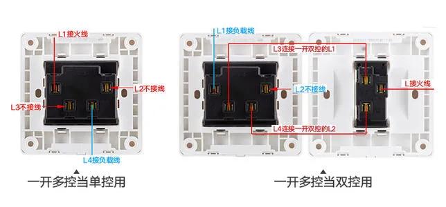 一燈一控一燈雙控一燈三控一燈多控雙開雙控,多開多控示意模擬一控一