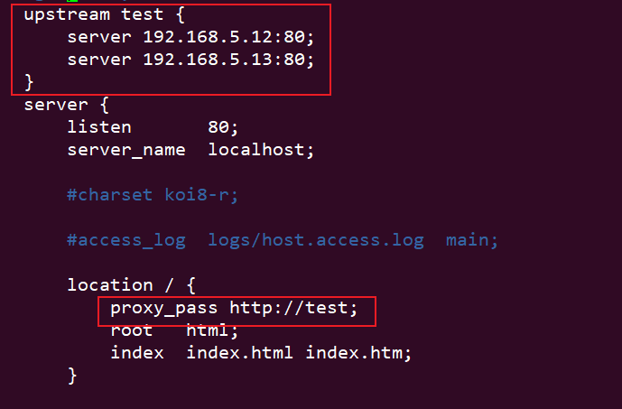 NGINX配置反向代理和负载均衡