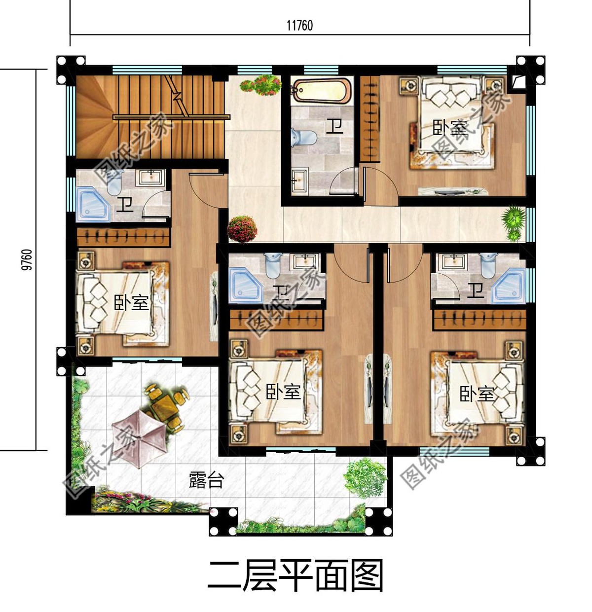 回老家盖一处欧式二层小别墅，让空气里充满快活的味道
