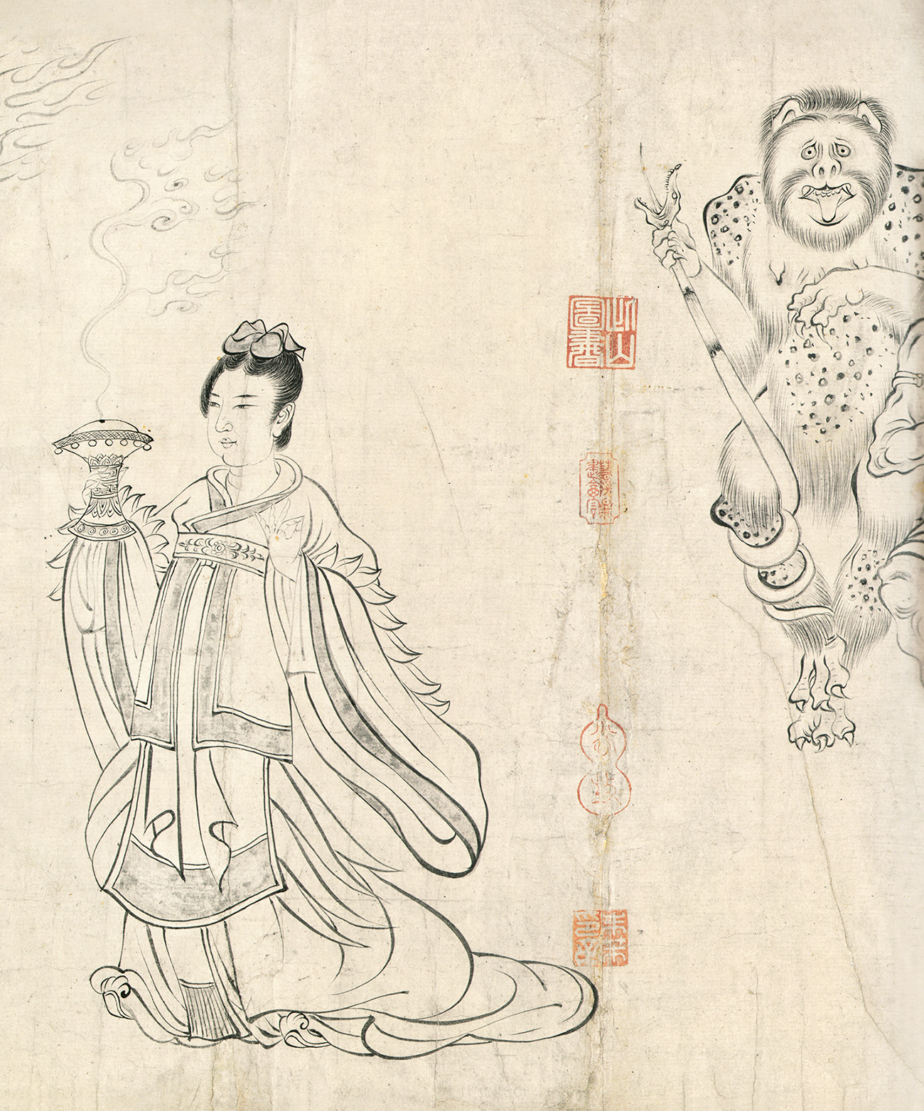 简单人物画(欲御刚风度海云-梁楷减笔人物画的形成和师承)