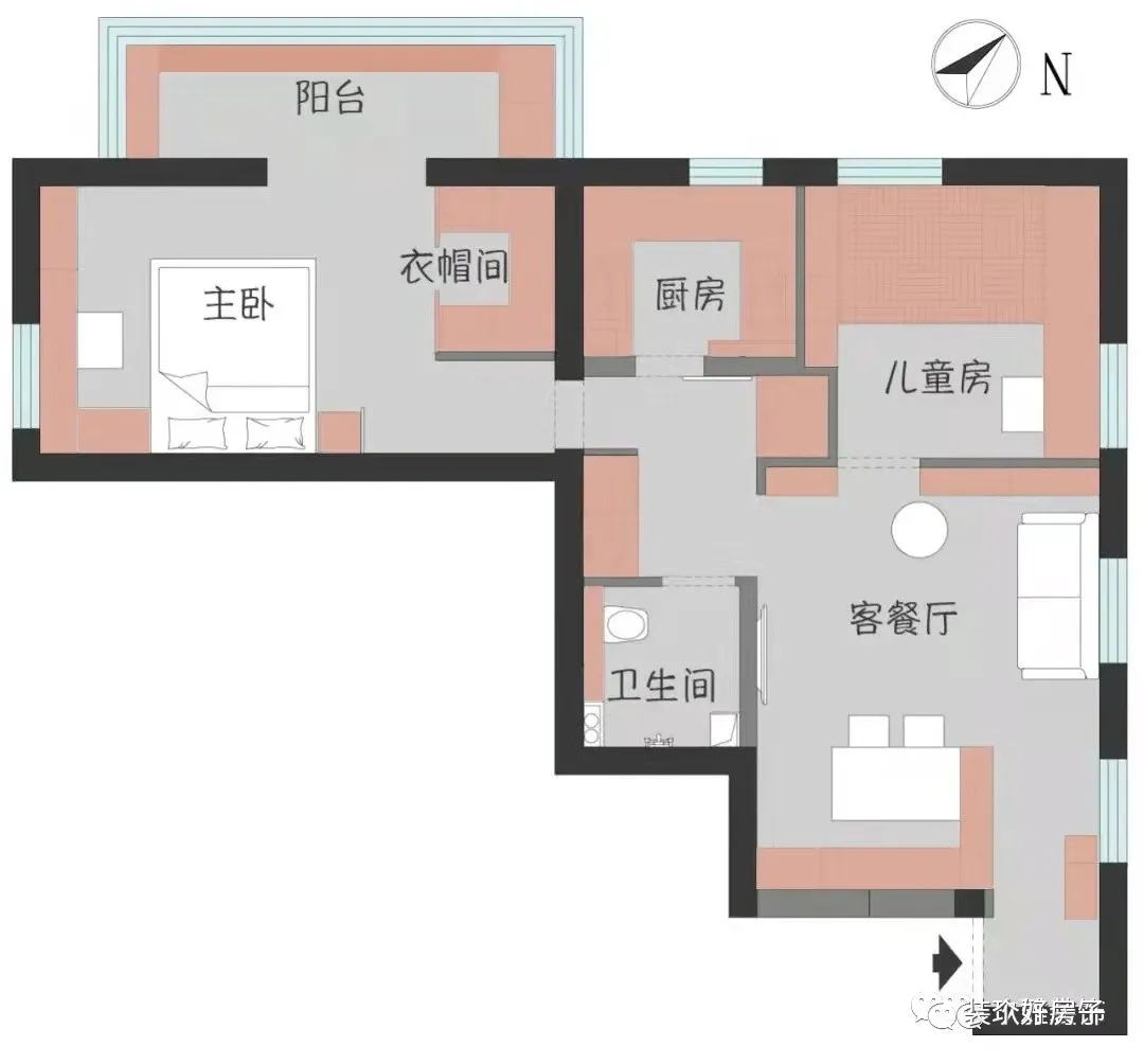 【親子宅設計精選】海淀媽媽的育兒經都藏在這68m²！30W做24m²收納區，利用率提高30%