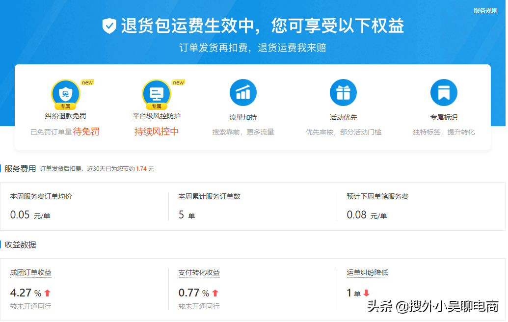拼多多开店的退货包运费