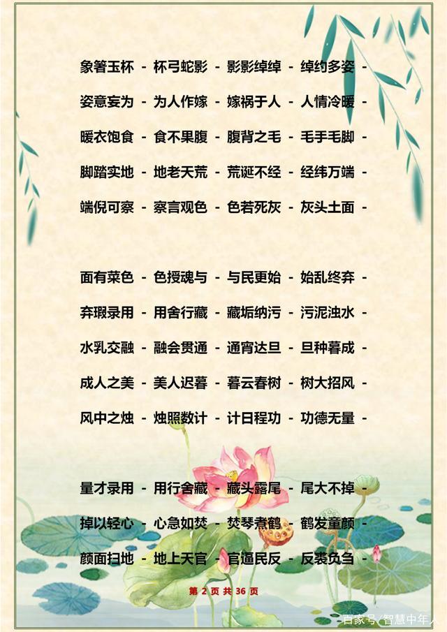 语文老师力荐：2000组成语接龙大全，为孩子打印保存，九年不愁