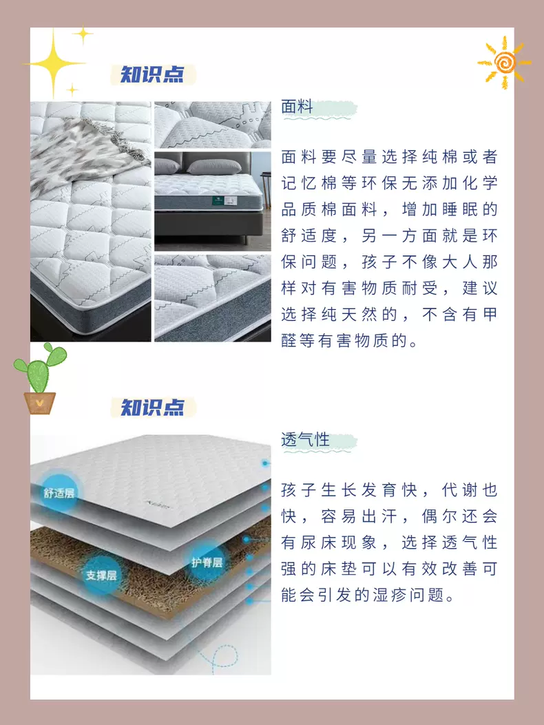 儿童床垫应该怎么选?宝妈赶紧收藏起来
