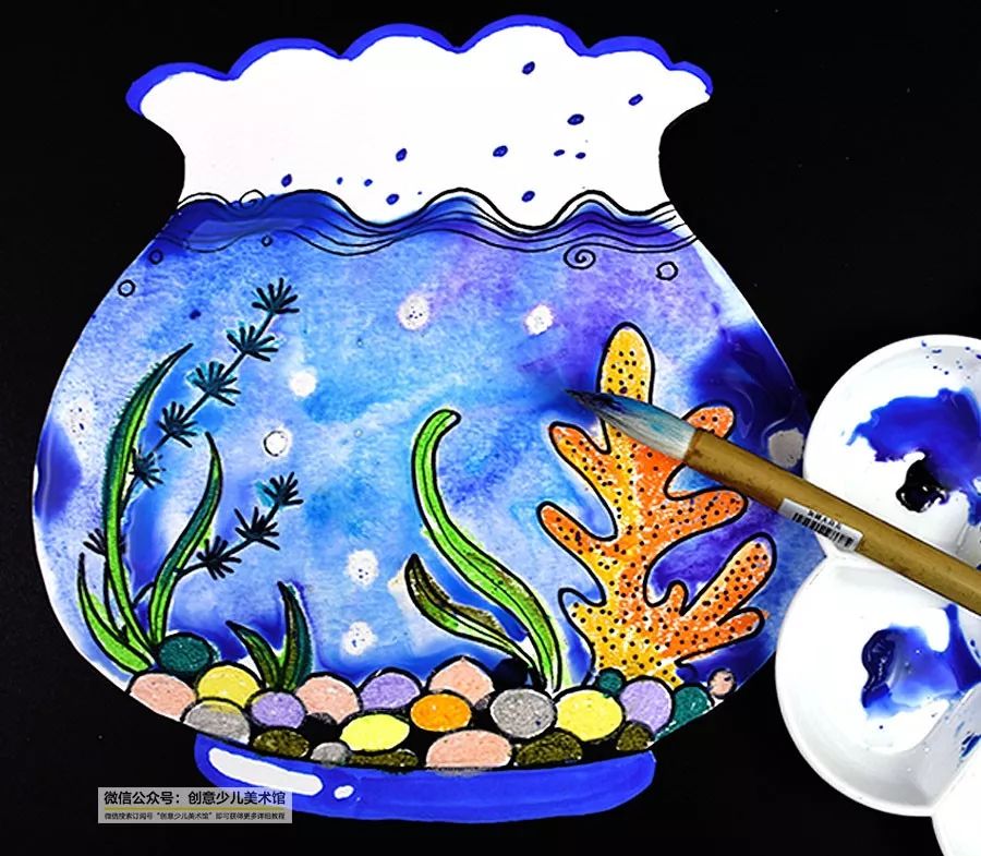 创意儿童画教程｜美丽的鱼缸