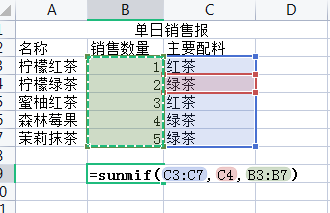 EXCEL-SUNIF函数详解