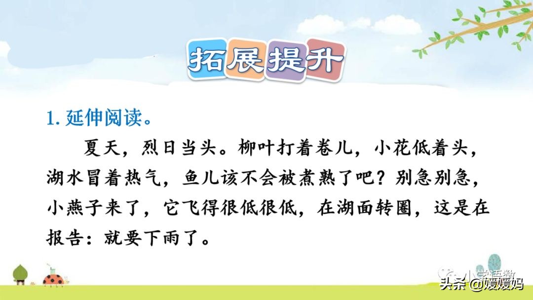 二年级下册语文课文16《雷雨》图文详解及同步练习