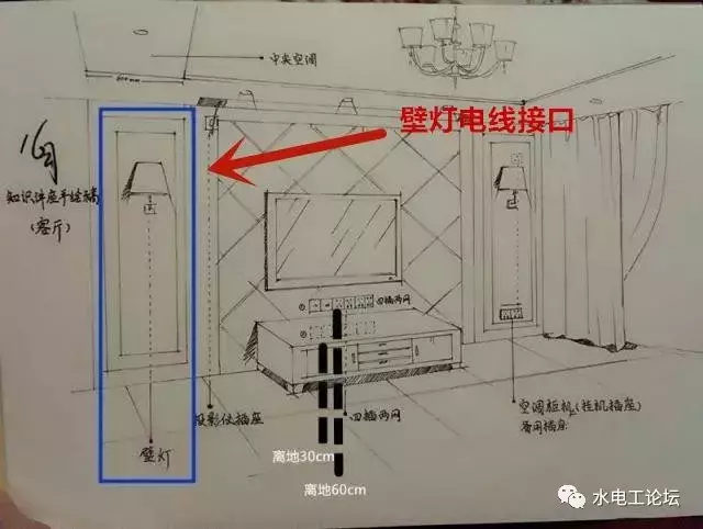 水电工老师傅亲手绘制水电定位图纸!清晰明确,省一笔设计费