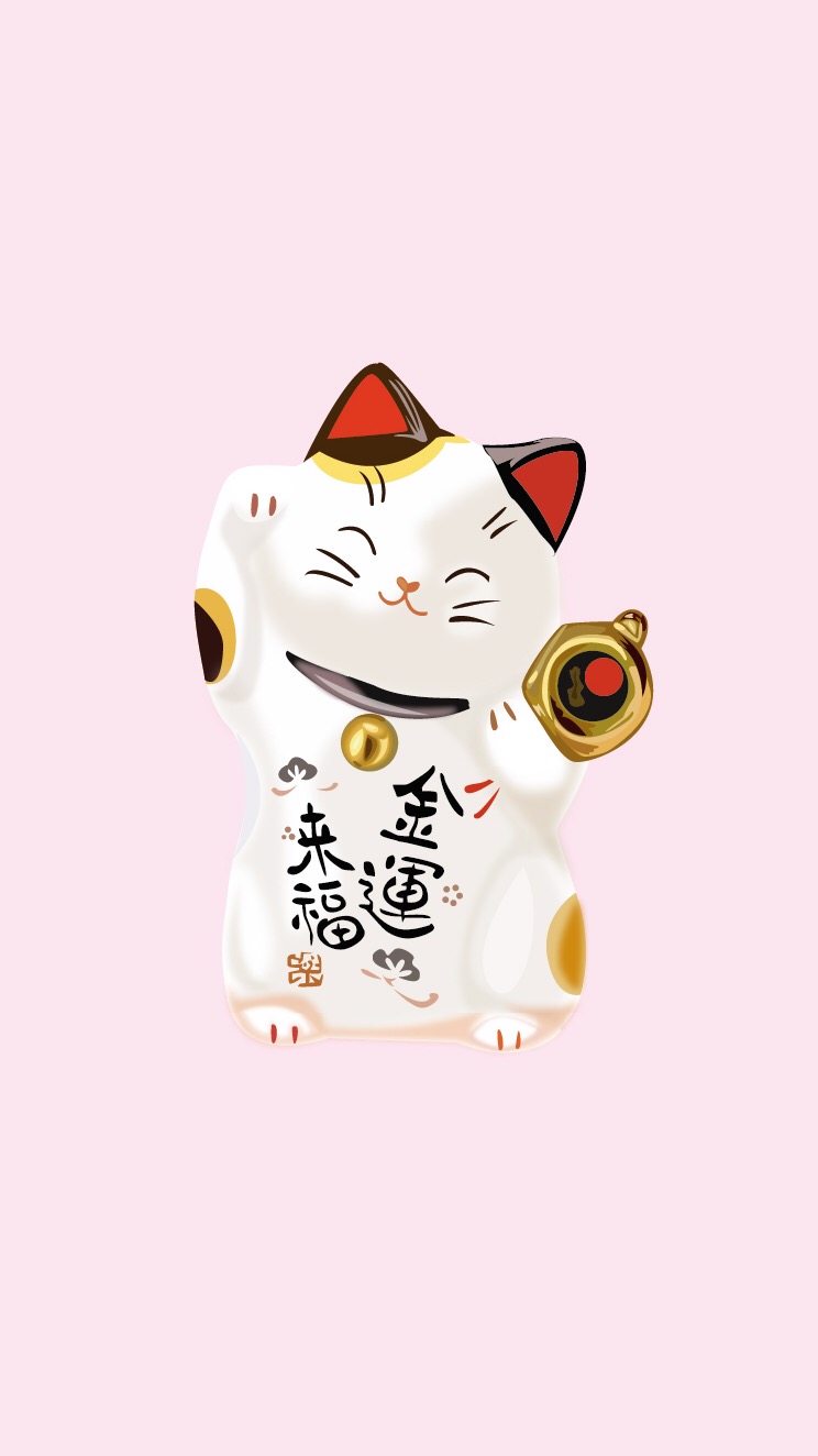 送上一组超萌招财猫壁纸：恭喜发财，喵喵喵
