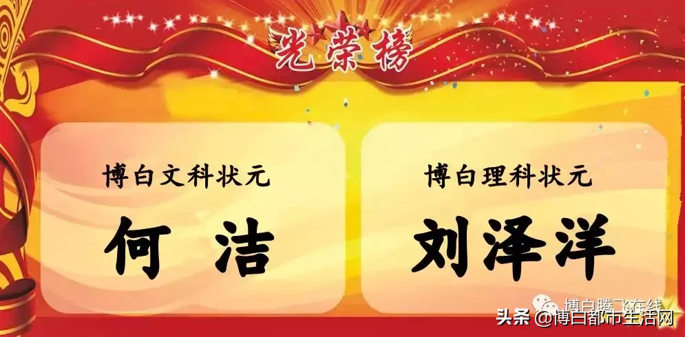 喜报！博白理科状元刘泽洋​690分！文科何洁616分！附各校成绩