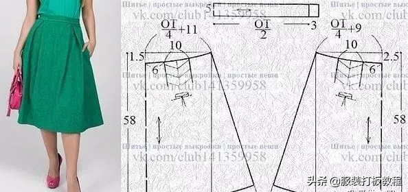 9款半身裙和连衣裙的裁剪图才智服装