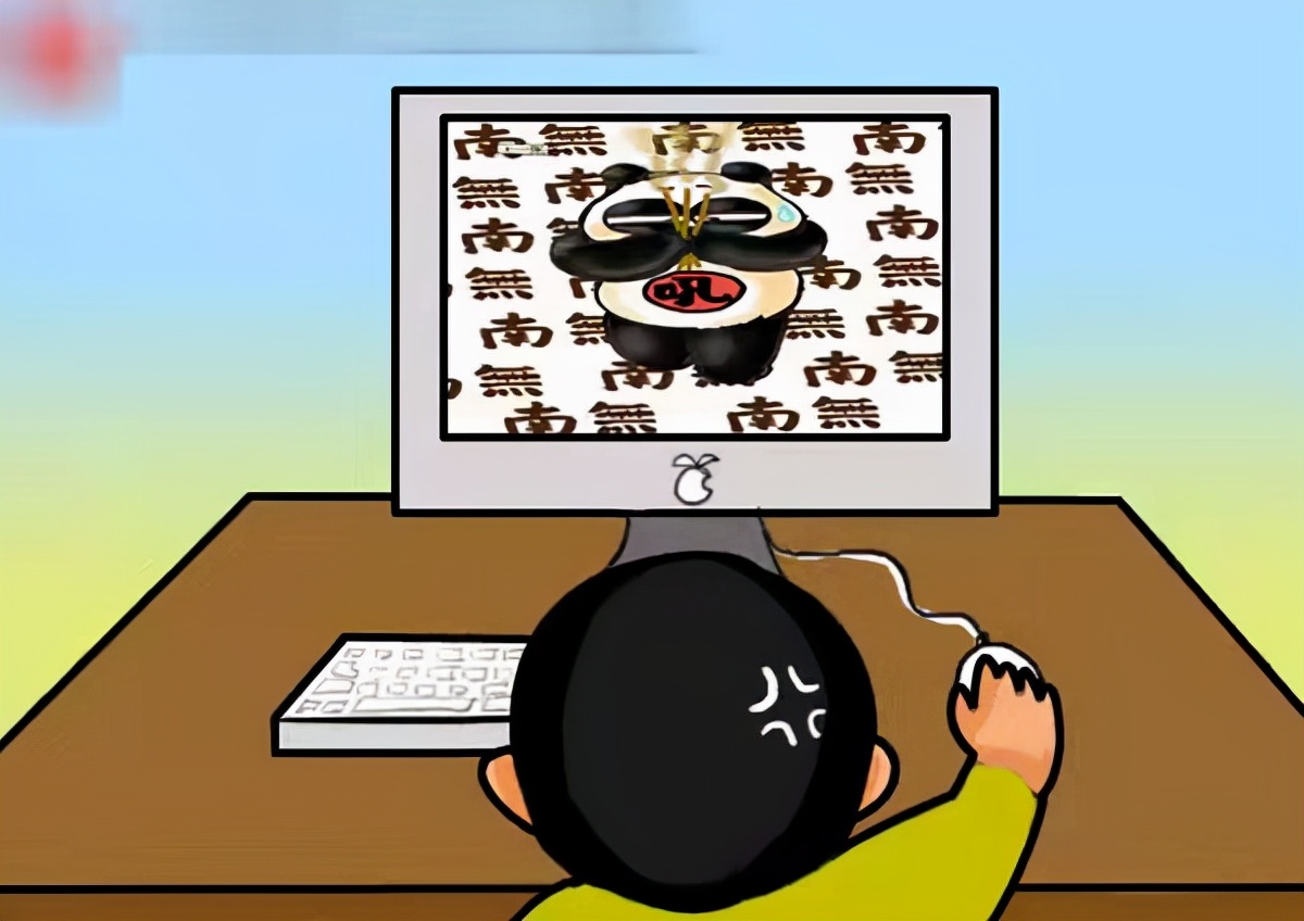 熊猫烧香电脑壁纸-千图网