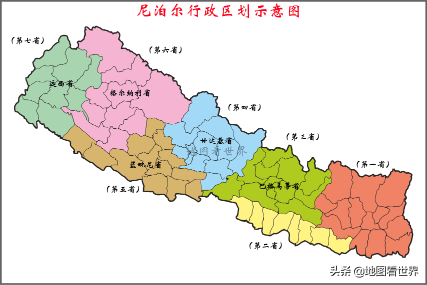 尼泊尔地图全国图片
