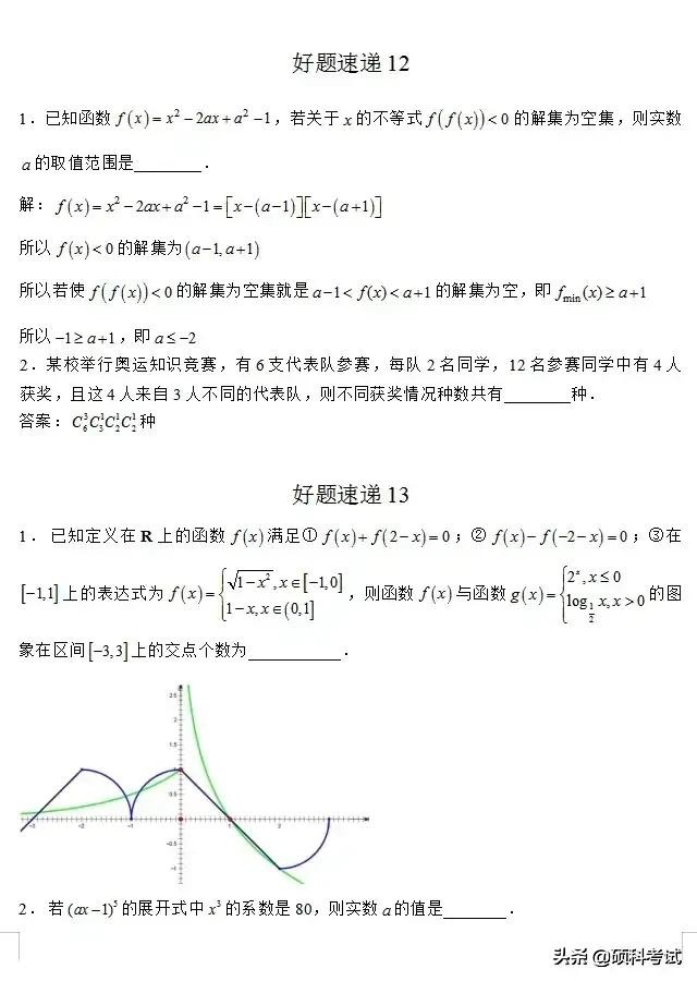 高考数学：命题热点名师解密压轴题大全（Word版，含答案）收藏好