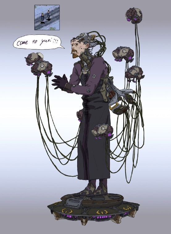 相比普通尤里复制人,尤里x最明显的特点应该是他乘坐的悬浮器,由于