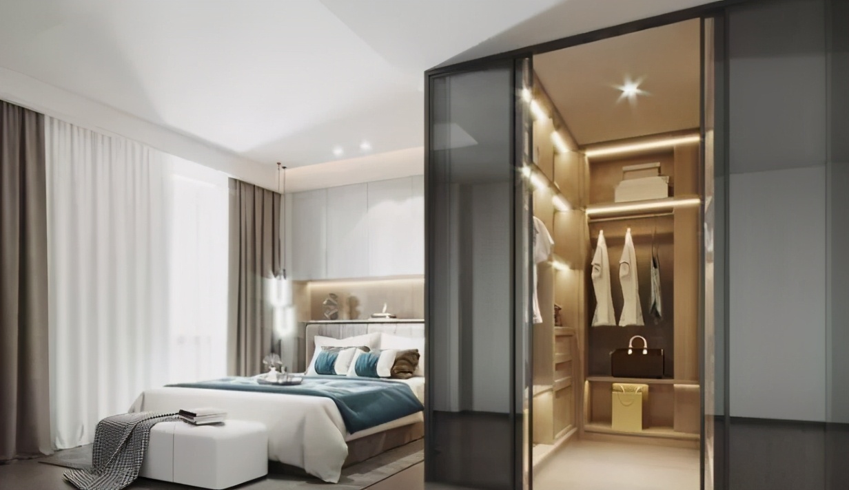 主卧衣帽间门对着床风水卧室做衣柜还是衣帽间