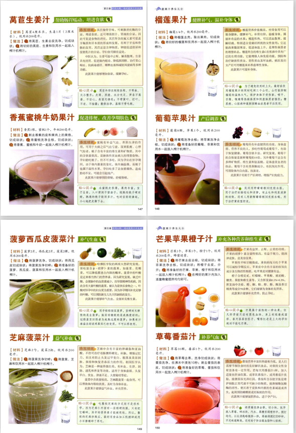 破壁机食谱：这300种果汁搭配秘方，每天一杯，变白变瘦变漂亮
