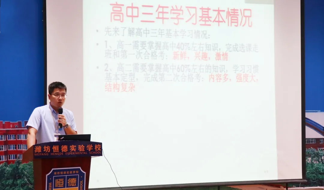 潍坊恒德实验学校召开高二上学期“比学帮超”启动大会