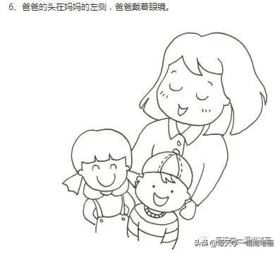 每天学一幅简笔画--幼儿幸福的一家人简笔画图片