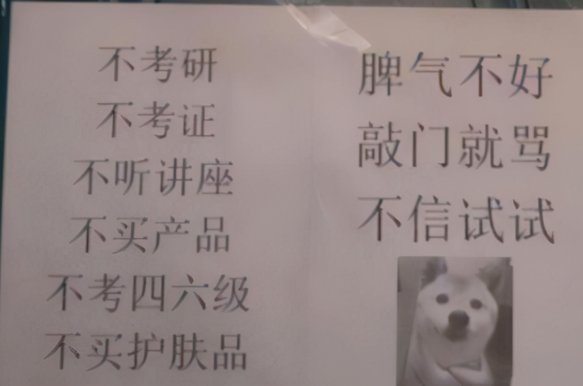 大一新生寝室标语走红，辅导员看后气笑了，00后果然人才辈出