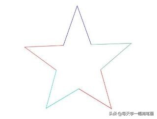 每天学一幅简笔画--五角星的画法步骤图片