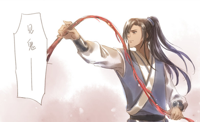 《二哈和他的白猫师尊》漫画，当天问遇上薛蒙，这是什么“沙雕”