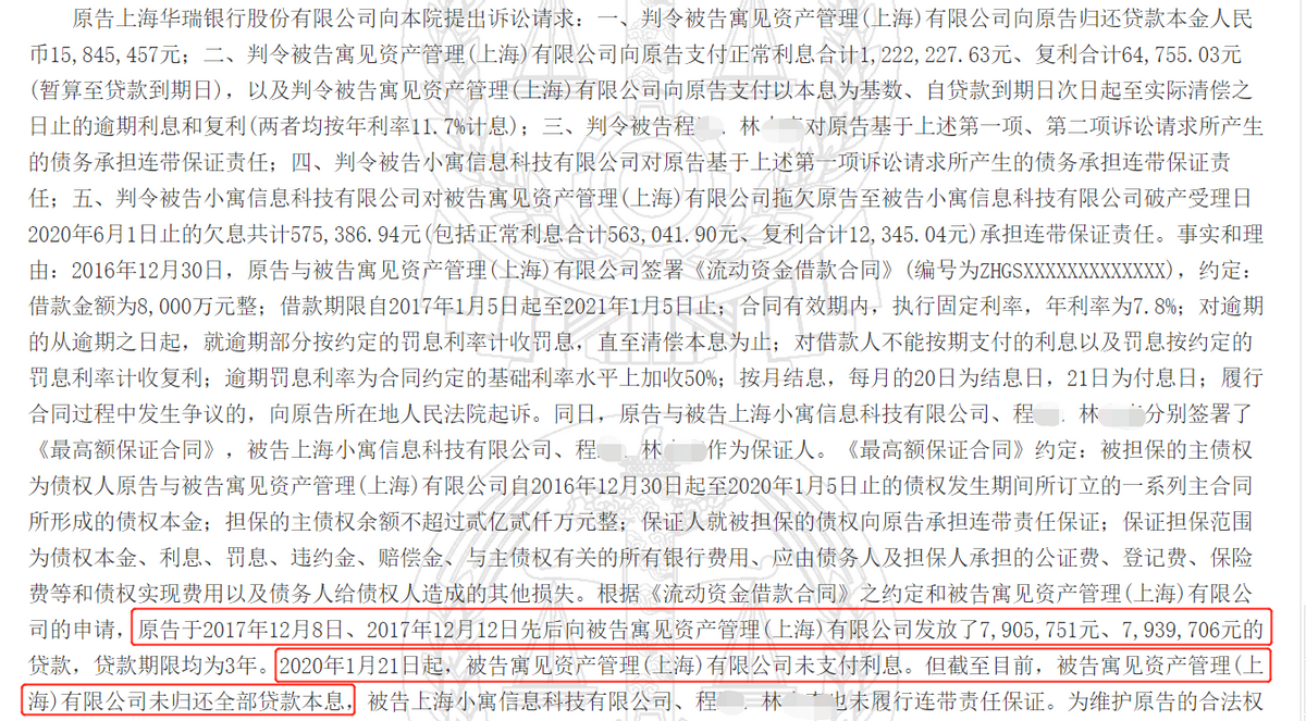 上海华瑞银行因租金贷<span class=
