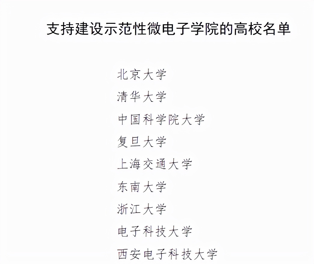 第一批，集成电路科学与工程博士授权点，4所非985，1所双非