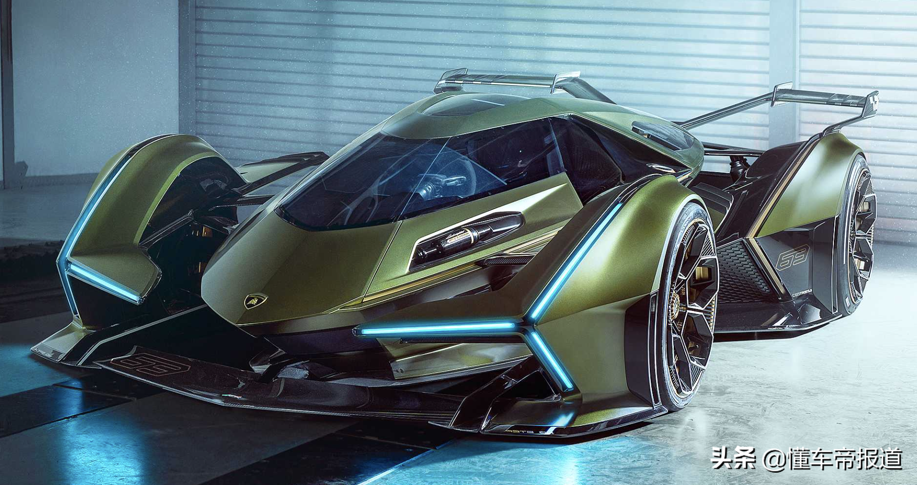 采用单座设计 兰博基尼Lambo V12 Vision Gran Turismo概念车官图