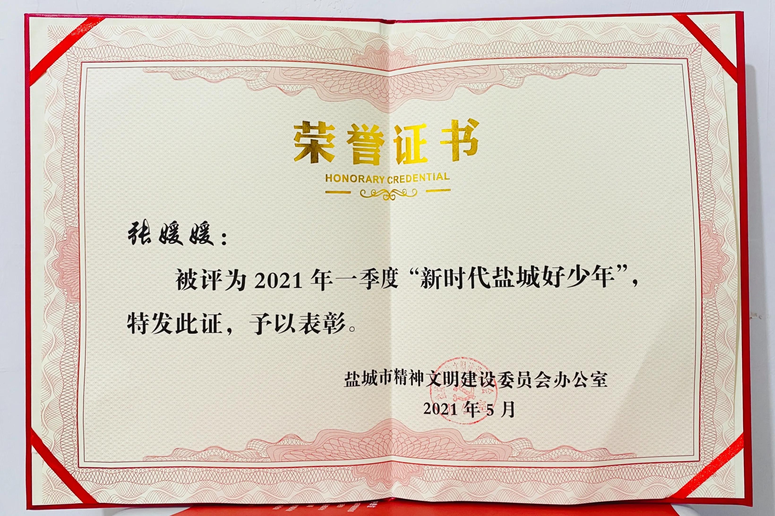 清新的莲花悄然绽放—记“新时代盐城好少年”射阳县中学生张媛媛