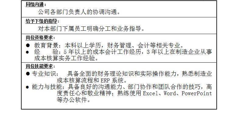 一套近乎完美的财务部岗位说明书+工作流程，值得收藏