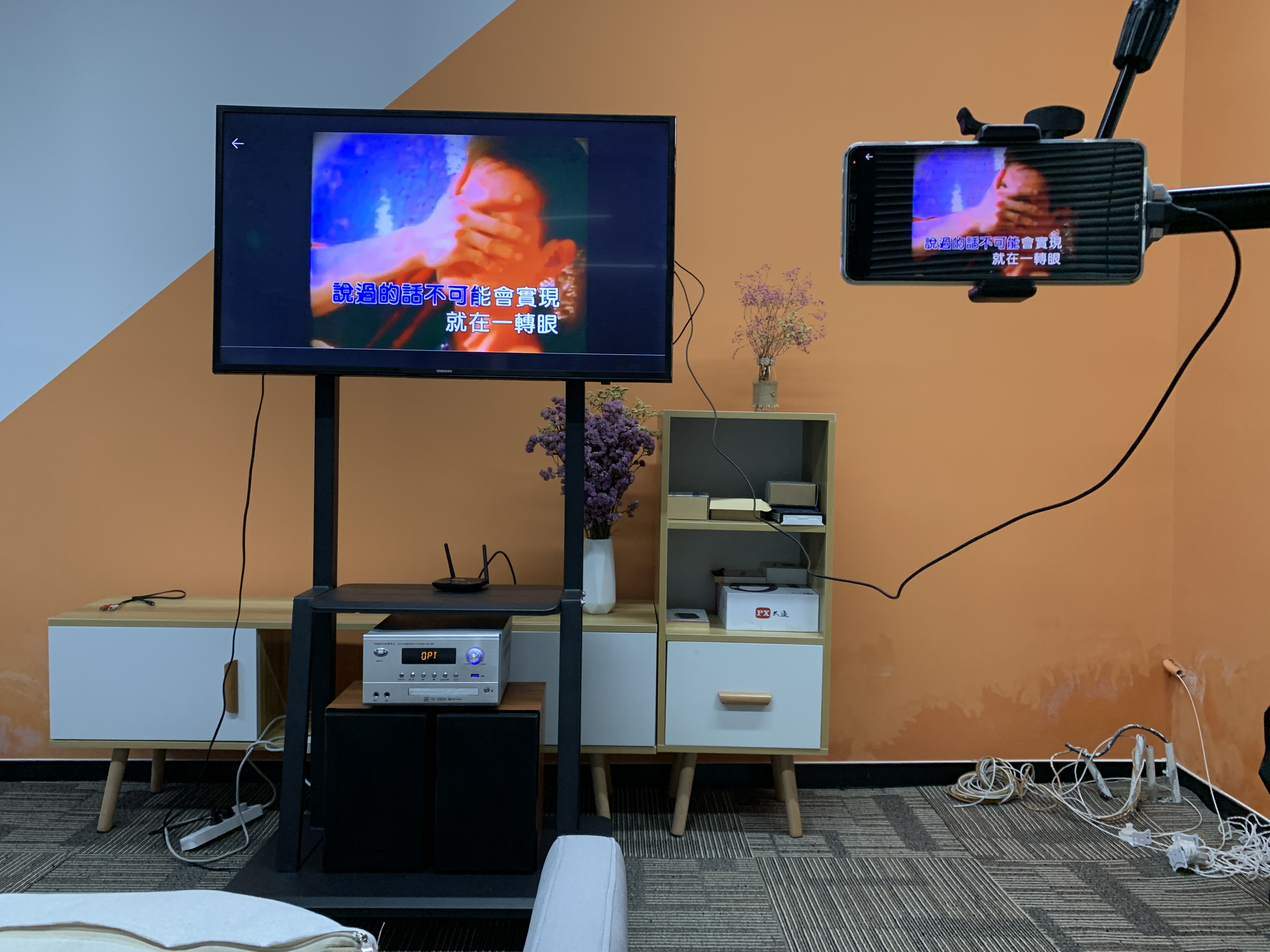 用5.0蓝牙接收器，复活老功放音响，连接电视不充会员无限K歌