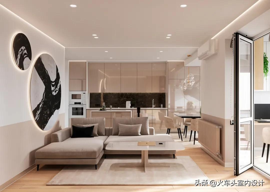 一对年轻夫妇的95㎡两居室，温暖柔和