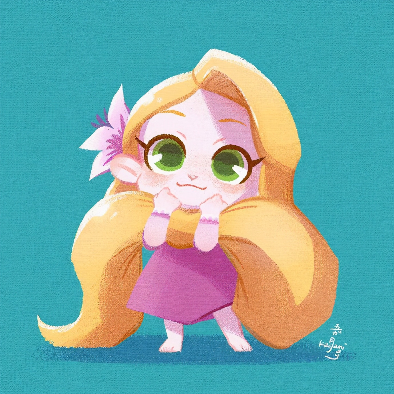 超可爱的q版迪士尼公主,谁能抵挡安娜和艾莎的卖萌?我是不能