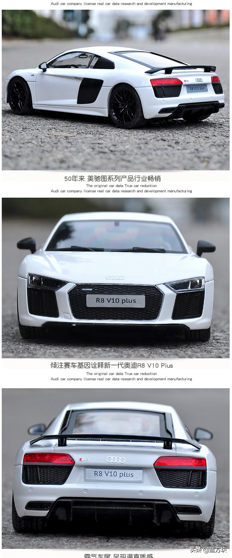 奥迪R8GT跑车引燃年轻人的热情——1：18 仿真合金汽车模型
