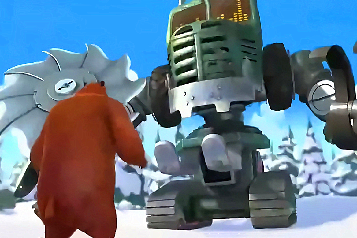 首先看一下两位机器人伐木工人,这两款伐木机器人究竟是李老板购买的