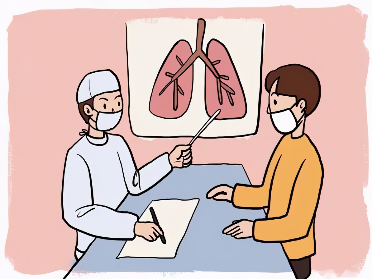预防肺结核插画图片