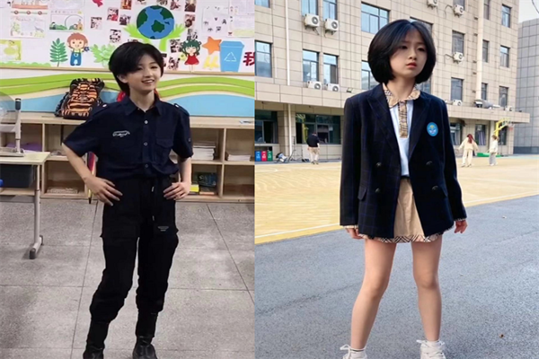 陕西10岁女孩教室跳舞走红,一头短发英气十足,网友直呼原地出道