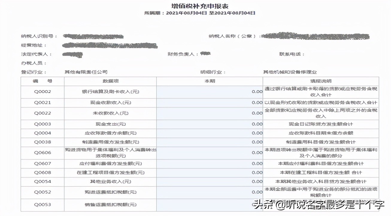 增值税及附加税费一般纳税人申报