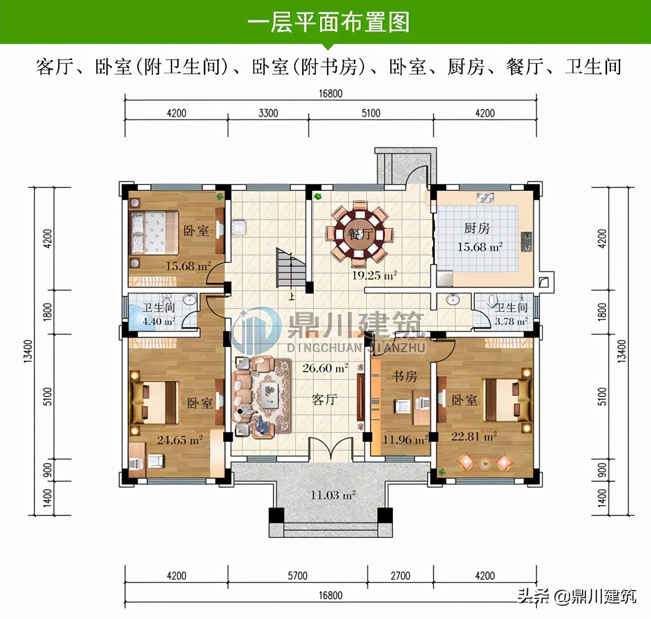 6款四层欧式别墅，挑空客厅空间大功能全，还能传给子孙后辈