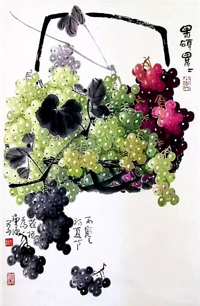 历朝画家钟情绘葡萄，其色艳美韵生香