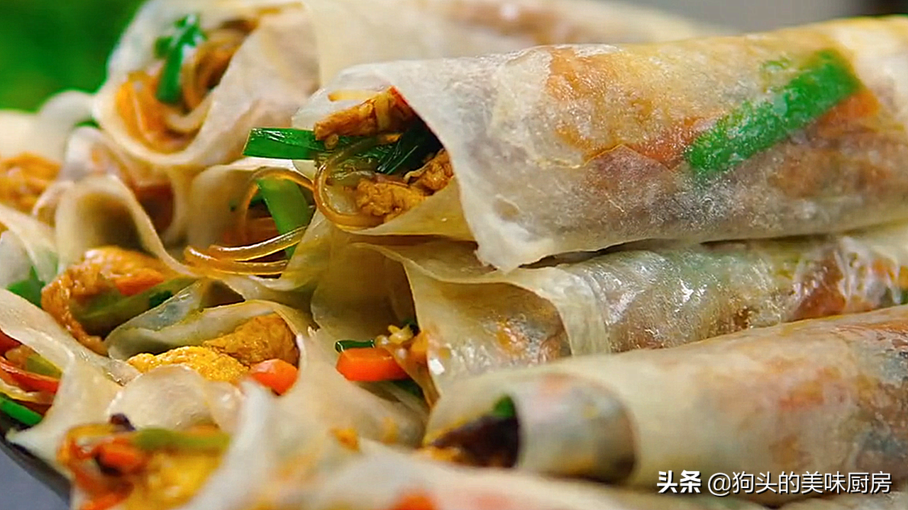 把合菜卷成卷，不爱吃菜的都爱吃，鲜美营养，蔬菜主食一个搞定