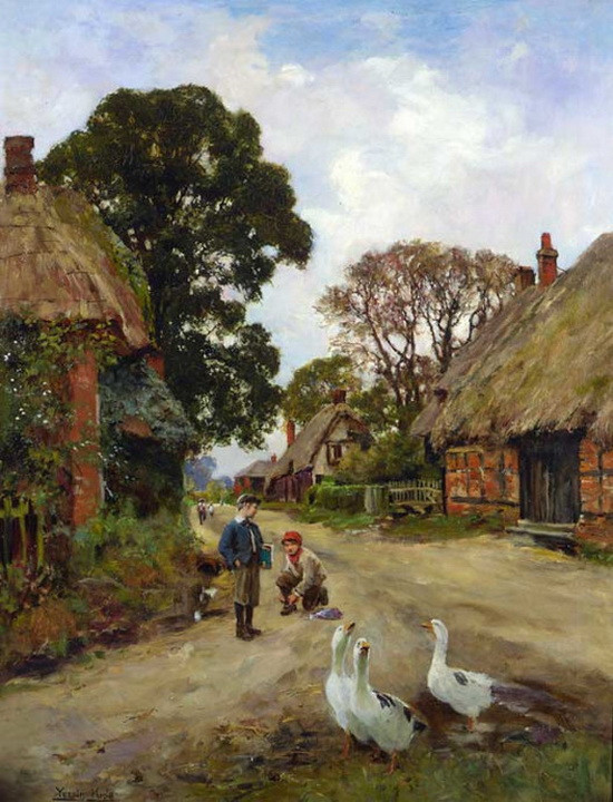 诗情画意的田园生活英国印象派画家叶德金的唯美油画