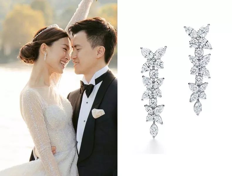 朱珠婚礼戴Tasaki，新郎戴百达翡丽，结婚珠宝腕表怎么配？